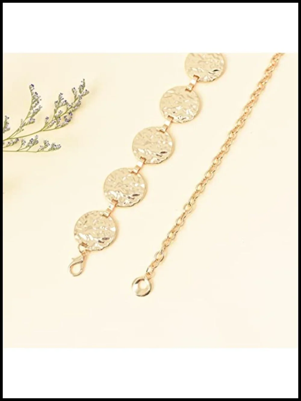 Vintage Prismatic Waist Chain Belt for Dresses Blouses Sweaters